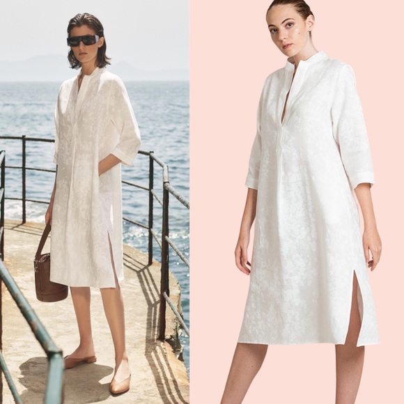 Amina Rubinacci Dresses & Skirts - Amina Rubinacci White Linen Midi Dress Giotto